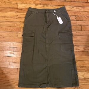 Together Olive Midi Cargo Skirt